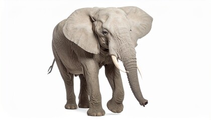 Obraz premium African elephant isolated on white background