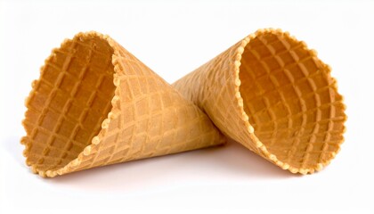 Waffle cone isolated on a white background