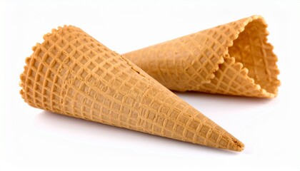 Waffle cone isolated on a white background