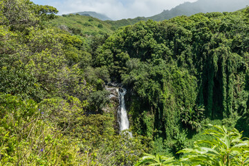 Falls of Makahiku, Pipiwai Trail, Maui, Hawaii