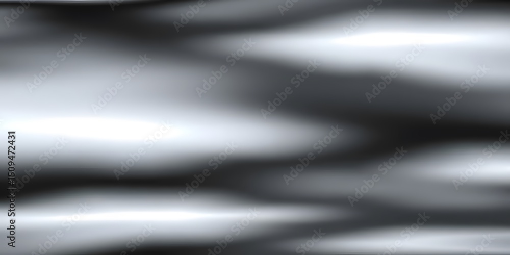 Poster reflective chrome surfaces showcase smooth gradients, light bounces creating a high-gloss shine. thi