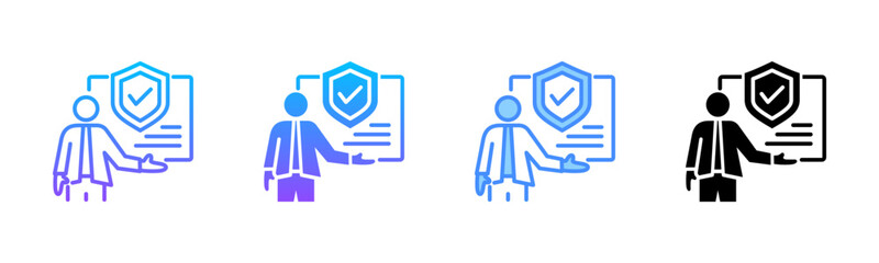 Presentation Multi Style Icon Set