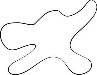 Asymmetric Contour Abstract Blob Form