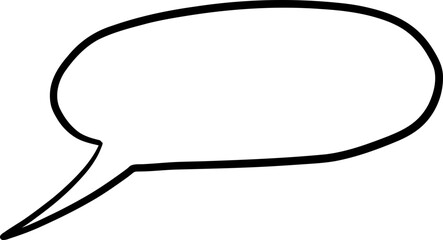 Bold Hand Drawn Rounded Speech Drop