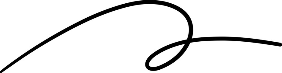 Loose Hand Drawn Spiral Curve Stroke