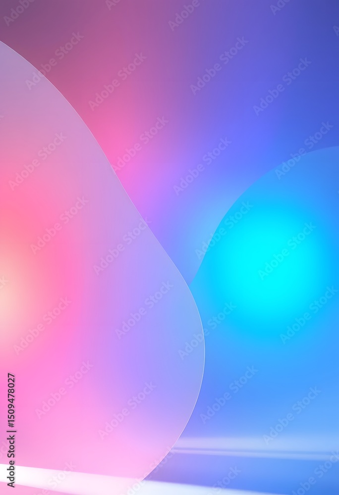 Fototapete Frosted Glass Texture With Modern Color, A Design Element. Soft Edges Create A Smooth Gradient. Vibrant Color Accents Add A Contemporary Feel.