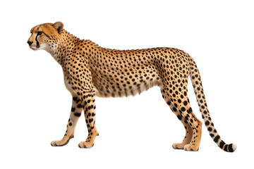 Cheetah Side View isolated on transparent background png