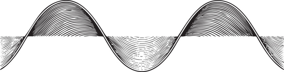 Naklejka premium bold continuous wave dominates the .