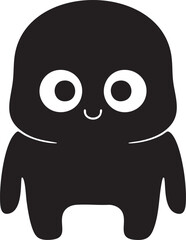 cheerful cartoonish ghost figure stands upright.