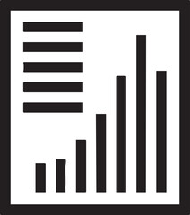stylized graph with vertical bars displays rising data points.