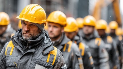 construction worker with helmet