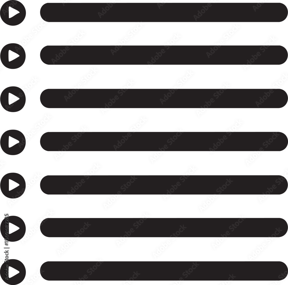 Poster seven horizontal lines with circular markers.
