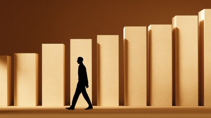 businessman and graph