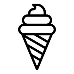 Soft serve icon. Vector line icon