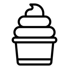 Soft serve icon. Vector line icon