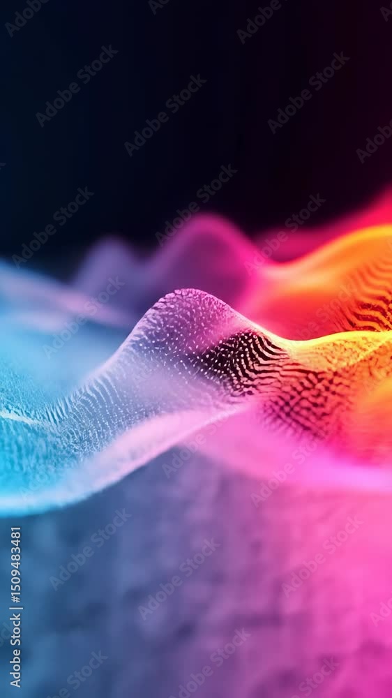 Poster colorful abstract digital wave pattern texture glowing futuristic background with vibrant smooth gra