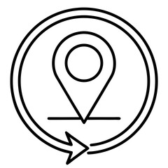 Location tracking icon gps navigation map pinpoint