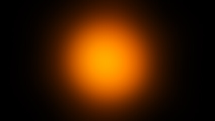 Glowing Orange Sphere with a Gradient Effect .Spotlight with grainy background black and orange...