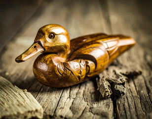 Beautifully Hand Carved Wooden Duck 50