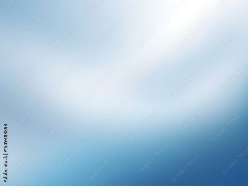 Poster smooth blue white gradient abstract background with soft flowing waves and light effect | ai