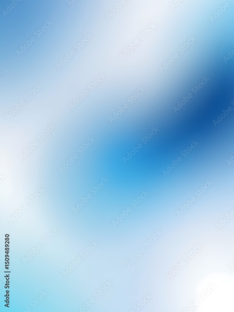 Poster smooth blue white gradient abstract background with soft flowing waves and light effect | ai