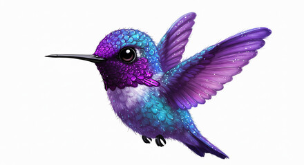 Obraz premium A vibrant and colorful hummingbird in flight, captured in stunning detail. 