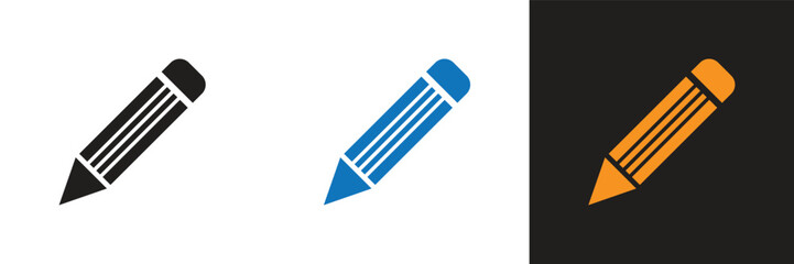 Pencil icon design with white background. Pencil icon illustration