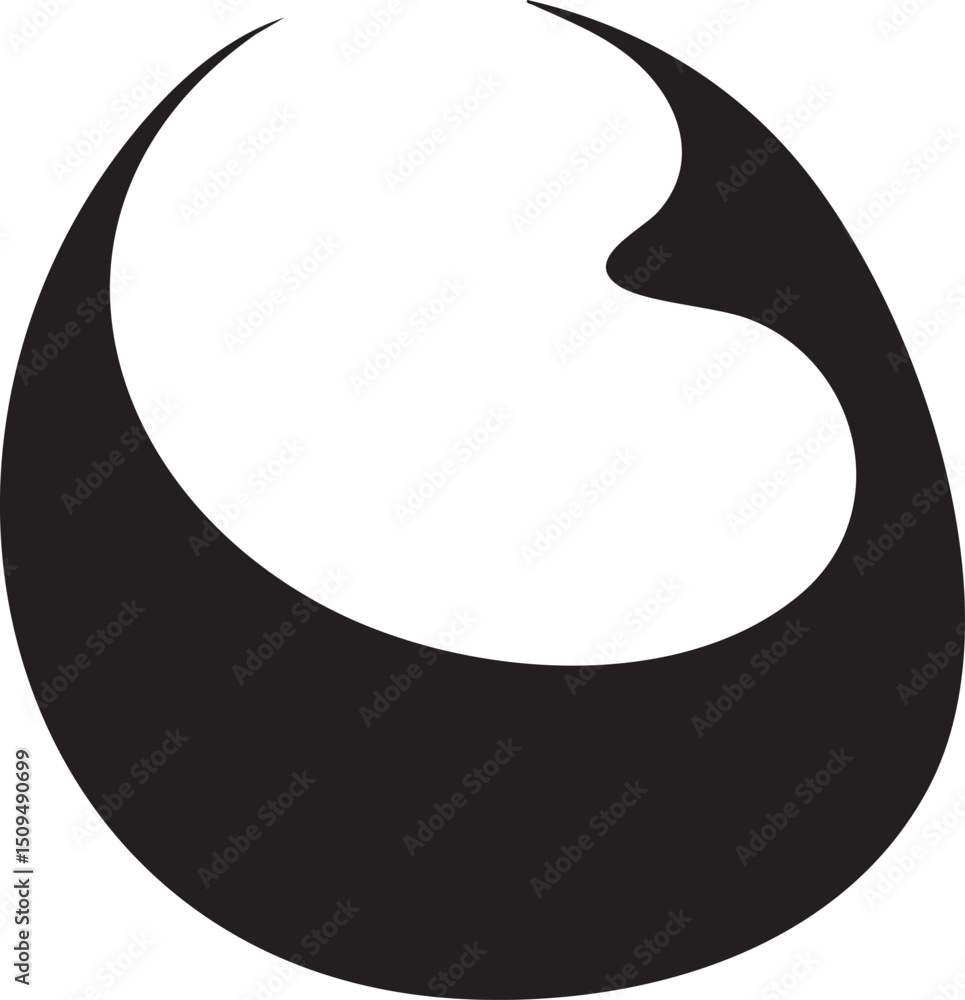 Poster smooth continuous curve forms a gentle arc.