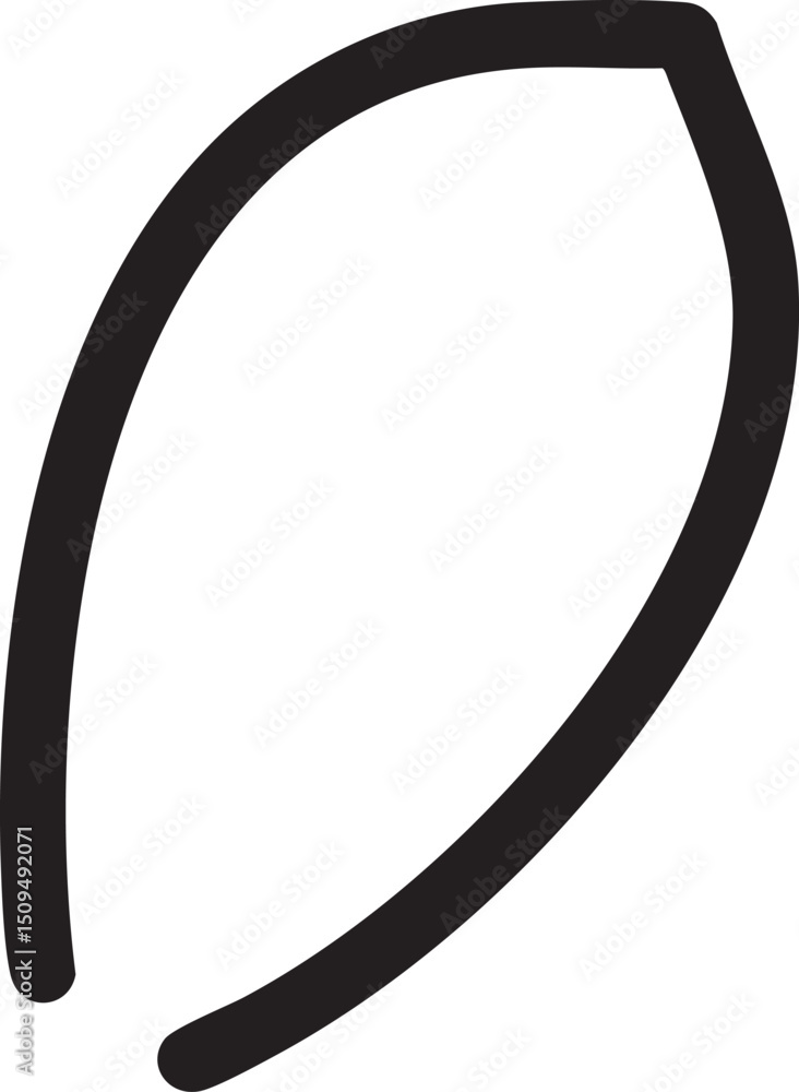 Poster simple continuous black forms a graceful open curve.