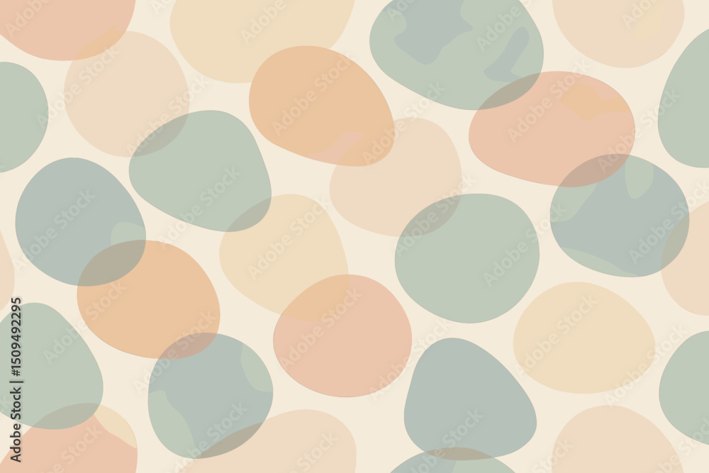 Poster colorful polka dot pattern with soft hues creating a playful and modern background design for creati
