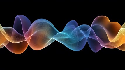 Abstract Colorful Wave Flow Design Background