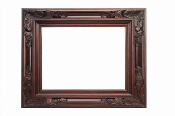 Ornate wooden frame with intricate carvings ready for artwork display