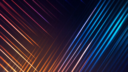 Colorful light streaks create dynamic patterns on a dark background