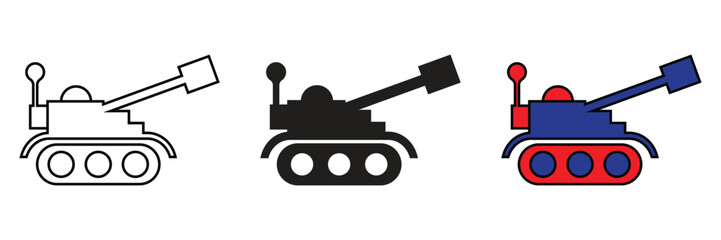 War tank icon design with white background. War tank icon illustration