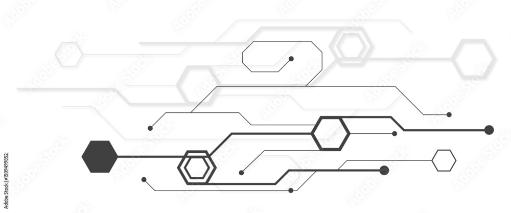 Poster vector abstract technology on white background. abstract futuristic circuit board illustration, circ