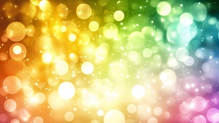 Obraz premium Rainbow Bokeh Lights Background Abstract Sparkle
