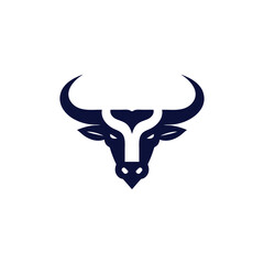 Simple Bull Logo. Minimalist Bull Design for Strong Branding