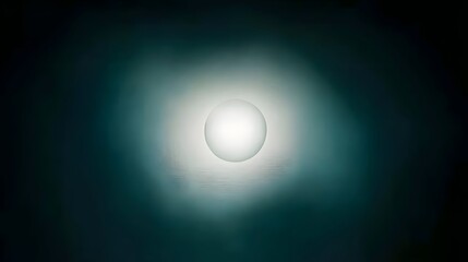 Obraz premium Bright Sphere in Dark Nebula Abstract Background