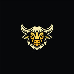 Fototapeta premium Yak Head Logo. Unique and Creative Yak Head with Distinctive Motif