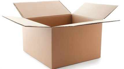 Empty Open Cardboard Box Packaging Delivery Shipping