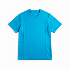 Blue t-shirt isolated on white background vibrant color
