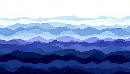 Fototapeta premium Abstract wavy mountain range