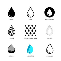 Each water drop icon has its own creative design, and each design can meet the needs of different jobs.