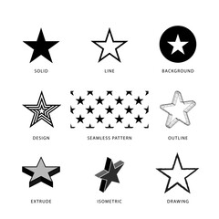 Each star icon has its own creative design, and each design can meet the needs of different jobs.