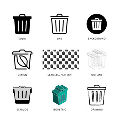 Each Trash bin icon has its own creative design, and each design can meet the needs of different jobs.