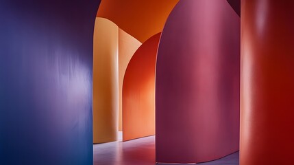 Abstract Colorful Archway Interior Design