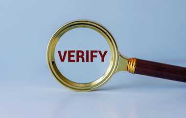 verify text magnifying glass background.