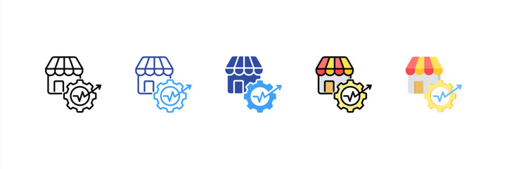 Market Entry Strategy Multi Style Icon Set
