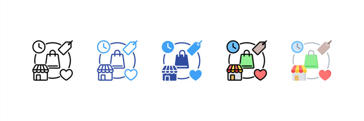 Ecommerce Multi Style Icon Set