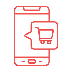 Mobile shopping Icon